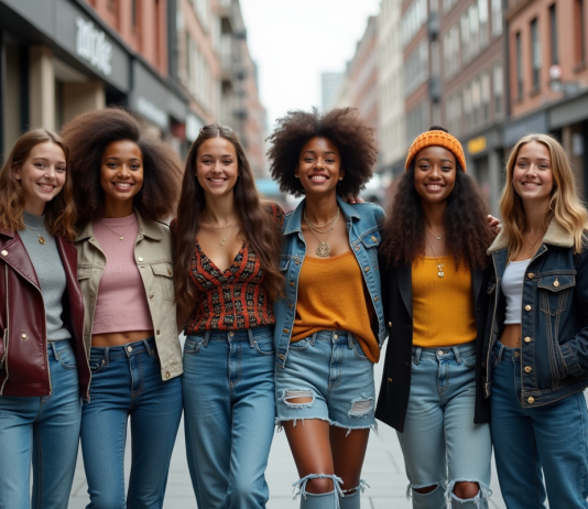Mode et influence sur les jeunes : enjeux et tendances à suivre en 2025 Groupe d'adolescents en streetwear dans la ville