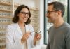Pourquoi la qualité de vos lunettes commence par le choix d’un bon opticien Opticien aidant un client à choisir des lunettes modernes dans un magasin lumineux